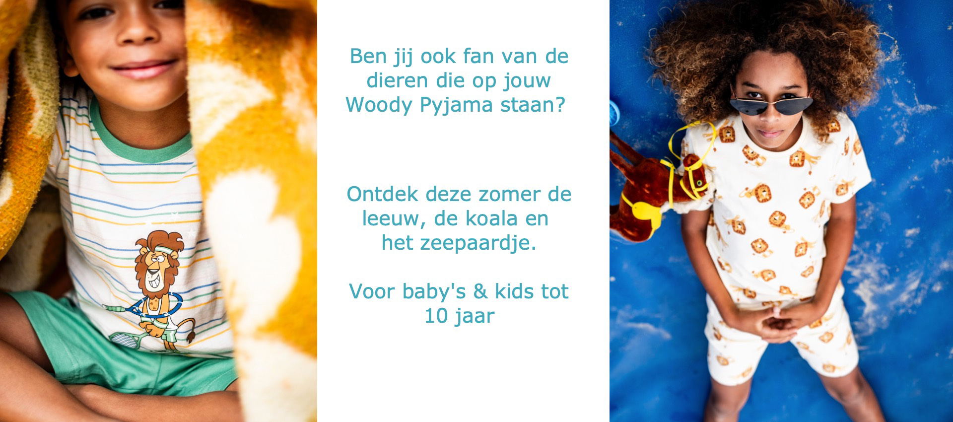 Woody koala leeuw zeepaardje pyjama Belgisch baby kids Buysse Wetteren babyshop